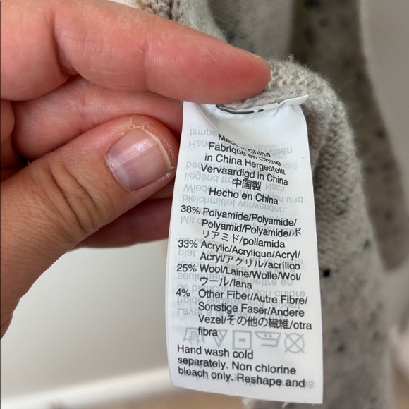 Madewell Gray Speckled Long Cardigan - M - Picture 6 of 8